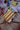 phone pouch | sticky memories| stripes | sandy yellow