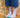 Sticky Lemon knee high socks duotone powder blue sporty red