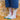 Sticky Lemon knee high socks duotone powder blue sporty red