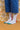 Sticky Lemon knee high socks duotone powder blue sporty red