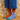 Sticky Lemon knee high socks duotone steel blue brick