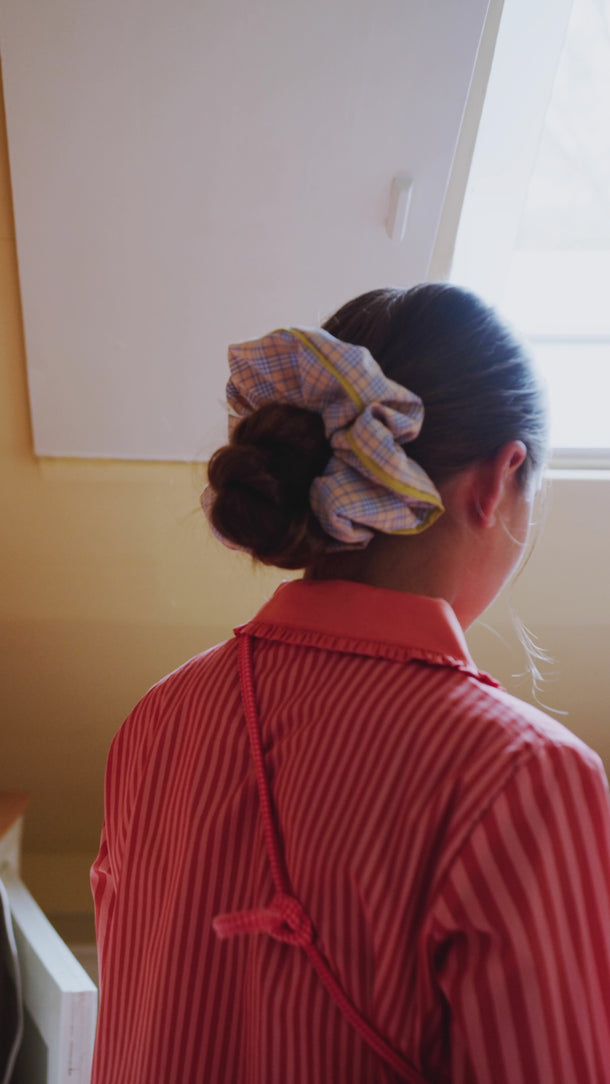 scrunchie tartan sunrise + sky